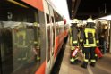 Feuer in Toilette des S-Bahn Zug Koeln Kalk Trimbornstr  P13